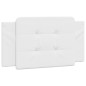 vidaXL Cabecero de cama acolchado cuero sintético blanco 100 cm vidaXL Cabecero de cama acolchado cuero sintético blanco 100 cm
