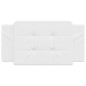 vidaXL Cabecero de cama acolchado cuero sintético blanco 100 cm vidaXL Cabecero de cama acolchado cuero sintético blanco 100 cm