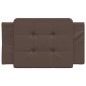 vidaXL Cabecero de cama acolchado cuero sintético marrón 90 cm