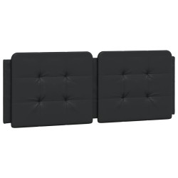 vidaXL Cabecero de cama acolchado cuero sintético negro 120 cm