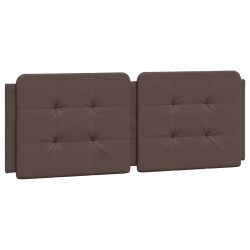 vidaXL Cabecero de cama acolchado cuero sintético marrón 120 cm