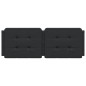 vidaXL Cabecero de cama acolchado cuero sintético negro 140 cm