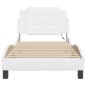 vidaXL Estructura cama con luces LED cuero sintético blanco 80x200 cm vidaXL Estructura cama con luces LED cuero sintético blanco 80x200 cm