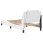 vidaXL Estructura cama con luces LED cuero sintético blanco 80x200 cm vidaXL Estructura cama con luces LED cuero sintético blanco 80x200 cm