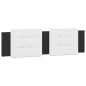 vidaXL Cabecero de cama acolchado cuero sintético blanco negro 180 cm vidaXL Cabecero de cama acolchado cuero sintético blanco negro 180 cm