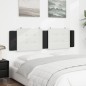 vidaXL Cabecero de cama acolchado cuero sintético blanco negro 180 cm vidaXL Cabecero de cama acolchado cuero sintético blanco negro 180 cm