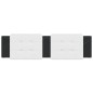 vidaXL Cabecero de cama acolchado cuero sintético blanco negro 180 cm vidaXL Cabecero de cama acolchado cuero sintético blanco negro 180 cm