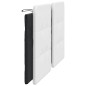 vidaXL Cabecero de cama acolchado cuero sintético blanco negro 180 cm vidaXL Cabecero de cama acolchado cuero sintético blanco negro 180 cm