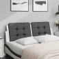 vidaXL Cabecero de cama acolchado cuero sintético negro blanco 140 cm vidaXL Cabecero de cama acolchado cuero sintético negro blanco 140 cm