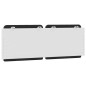 vidaXL Cabecero de cama acolchado cuero sintético negro blanco 140 cm vidaXL Cabecero de cama acolchado cuero sintético negro blanco 140 cm