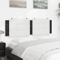 vidaXL Cabecero de cama acolchado cuero sintético blanco negro 160 cm vidaXL Cabecero de cama acolchado cuero sintético blanco negro 160 cm