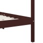 vidaXL Cama con dosel madera maciza de pino marrón oscuro 180x200 cm vidaXL Cama con dosel madera maciza de pino marrón oscuro 180x200 cm
