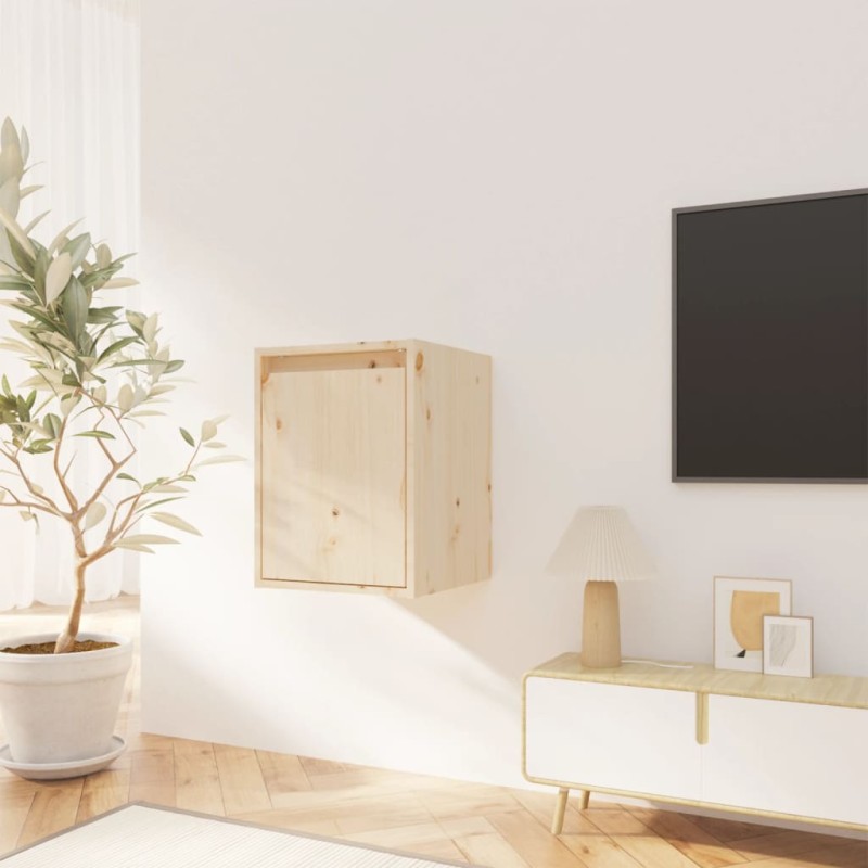 vidaXL Armario de pared de madera maciza de pino 30x30x40 cm vidaXL Armario de pared de madera maciza de pino 30x30x40 cm