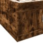 vidaXL Tumbona con cajones madera ingeniería roble ahumado 90x200 cm vidaXL Tumbona con cajones madera ingeniería roble ahumado 90x200 cm