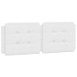 vidaXL Estructura cama con luces LED cuero sintético blanco 140x190 cm vidaXL Estructura cama con luces LED cuero sintético blanco 140x190 cm