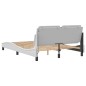 vidaXL Estructura cama con luces LED cuero sintético blanco 140x190 cm vidaXL Estructura cama con luces LED cuero sintético blanco 140x190 cm