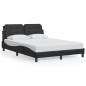 vidaXL Estructura de cama con luces LED cuero PE negro 140x200 cm vidaXL Estructura de cama con luces LED cuero PE negro 140x200 cm