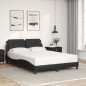 vidaXL Estructura de cama con luces LED cuero PE negro 140x200 cm vidaXL Estructura de cama con luces LED cuero PE negro 140x200 cm