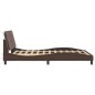 vidaXL Estructura cama con luces LED cuero sintético marrón 140x200 cm vidaXL Estructura cama con luces LED cuero sintético marrón 140x200 cm