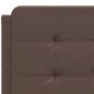 vidaXL Estructura cama con luces LED cuero sintético marrón 140x200 cm vidaXL Estructura cama con luces LED cuero sintético marrón 140x200 cm