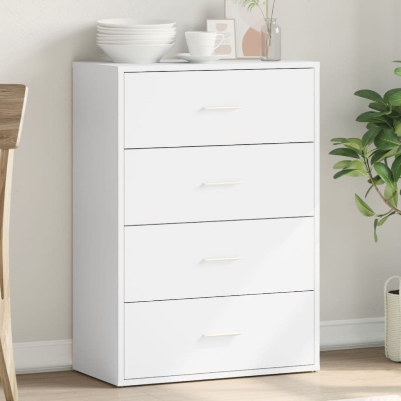 vidaXL Aparador de madera de ingeniería blanco 60x31x84 cm