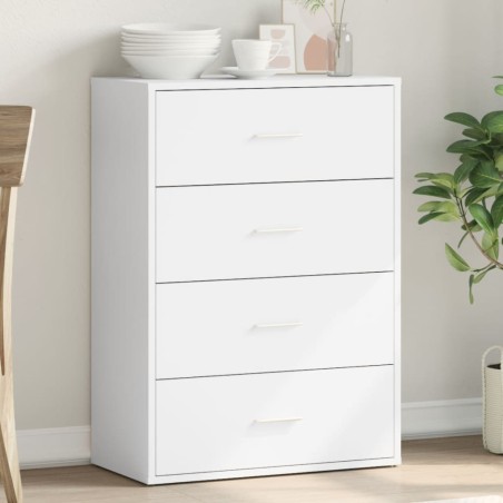 vidaXL Aparador de madera de ingeniería blanco 60x31x84 cm