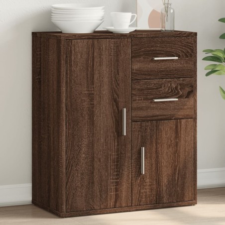 vidaXL Aparador de madera de ingeniería marrón roble 60x31x70 cm