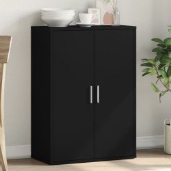 vidaXL Aparador de madera de ingeniería negro 60x31x84 cm