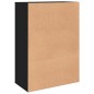 vidaXL Aparador de madera de ingeniería negro 60x31x84 cm vidaXL Aparador de madera de ingeniería negro 60x31x84 cm