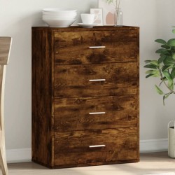 vidaXL Aparador de madera de ingeniería roble ahumado 60x31x84 cm