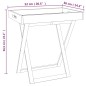 vidaXL Mesa bandeja plegable madera maciza nogal 52x36x56,5 cm vidaXL Mesa bandeja plegable madera maciza nogal 52x36x56,5 cm