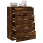 vidaXL Aparador de madera de ingeniería roble ahumado 60x31x84 cm vidaXL Aparador de madera de ingeniería roble ahumado 60x31x84 cm