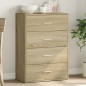 vidaXL Aparador de madera de ingeniería roble Sonoma 60x31x84 cm vidaXL Aparador de madera de ingeniería roble Sonoma 60x31x84 cm
