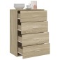 vidaXL Aparador de madera de ingeniería roble Sonoma 60x31x84 cm vidaXL Aparador de madera de ingeniería roble Sonoma 60x31x84 cm