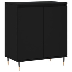 vidaXL Aparador de madera contrachapada negro 60x35x70 cm