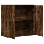 vidaXL Aparador de madera de ingeniería roble ahumado 79x38x80 cm vidaXL Aparador de madera de ingeniería roble ahumado 79x38x80 cm