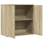 vidaXL Aparador de madera de ingeniería roble Sonoma 79x38x80 cm vidaXL Aparador de madera de ingeniería roble Sonoma 79x38x80 cm
