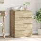 vidaXL Aparador de madera de ingeniería roble Sonoma 60x39x80 cm vidaXL Aparador de madera de ingeniería roble Sonoma 60x39x80 cm