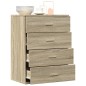 vidaXL Aparador de madera de ingeniería roble Sonoma 60x39x80 cm vidaXL Aparador de madera de ingeniería roble Sonoma 60x39x80 cm