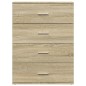 vidaXL Aparador de madera de ingeniería roble Sonoma 60x39x80 cm vidaXL Aparador de madera de ingeniería roble Sonoma 60x39x80 cm