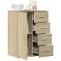 vidaXL Aparador de madera de ingeniería roble Sonoma 59x39x80 cm