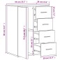 vidaXL Aparador de madera de ingeniería roble Sonoma 59x39x80 cm