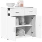 vidaXL Aparador de madera de ingeniería blanco 79x38x80 cm vidaXL Aparador de madera de ingeniería blanco 79x38x80 cm