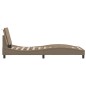 vidaXL Estructura de cama cabecero cuero sintético capuchino 80x200cm vidaXL Estructura de cama cabecero cuero sintético capuchino 80x200cm