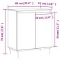 vidaXL Aparador de madera contrachapada negro 60x35x70 cm vidaXL Aparador de madera contrachapada negro 60x35x70 cm
