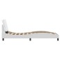 vidaXL Estructura de cama con cabecero cuero sintético blanco 90x190cm vidaXL Estructura de cama con cabecero cuero sintético blanco 90x190cm