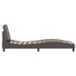 vidaXL Estructura de cama con cabecero cuero sintético gris 90x190 cm vidaXL Estructura de cama con cabecero cuero sintético gris 90x190 cm
