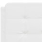 vidaXL Estructura de cama cabecero cuero sintético blanco 120x200 cm