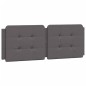 vidaXL Estructura de cama con cabecero cuero sintético gris 120x200cm