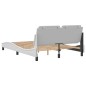 vidaXL Estructura de cama cabecero cuero sintético blanco 140x190 cm vidaXL Estructura de cama cabecero cuero sintético blanco 140x190 cm